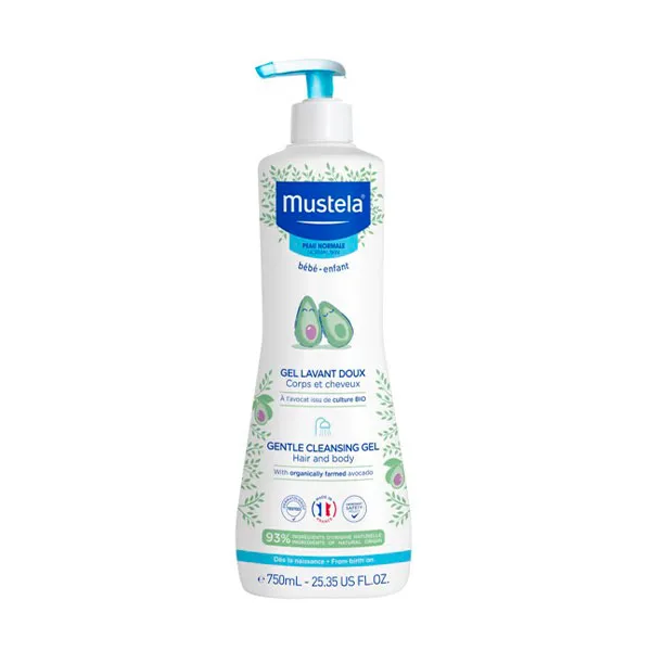 

Мягкий гель для ванны с органическим авокадо Gentle Cleansing Gel Mustela, 750 ml