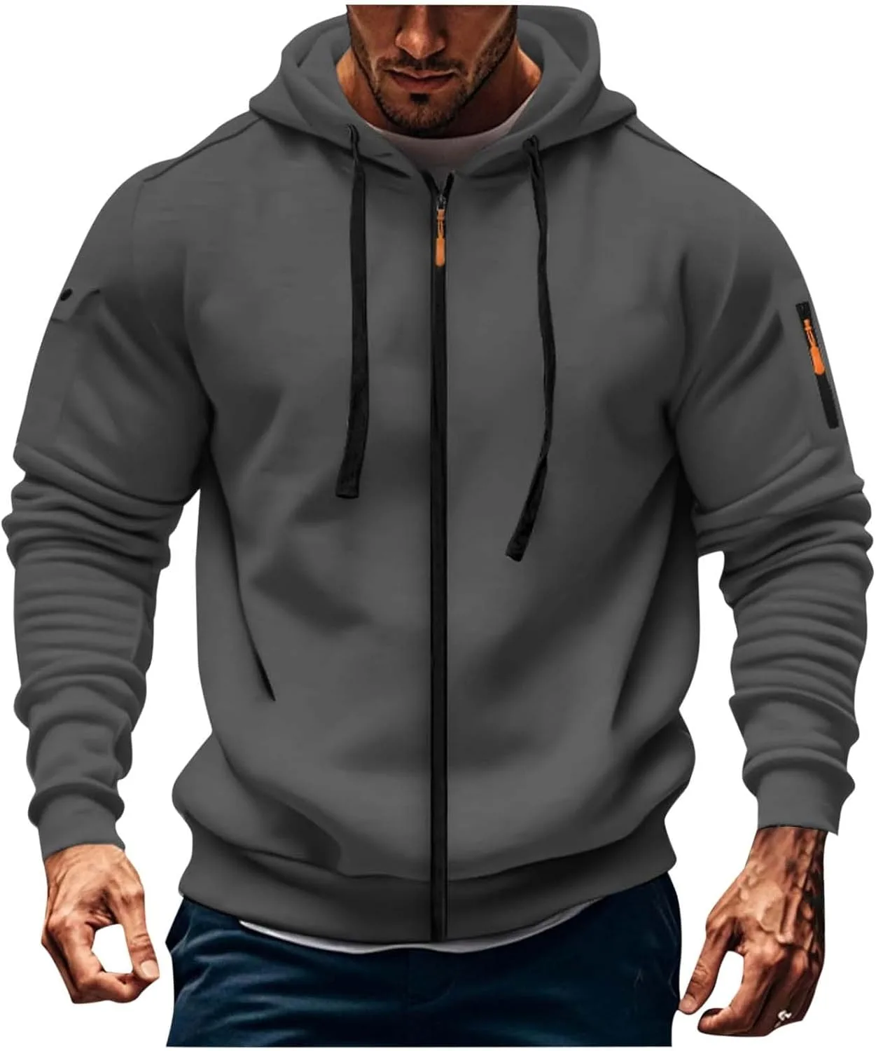 

Мужская толстовка с капюшоном Casual Long Sleeve Tactical с карманами