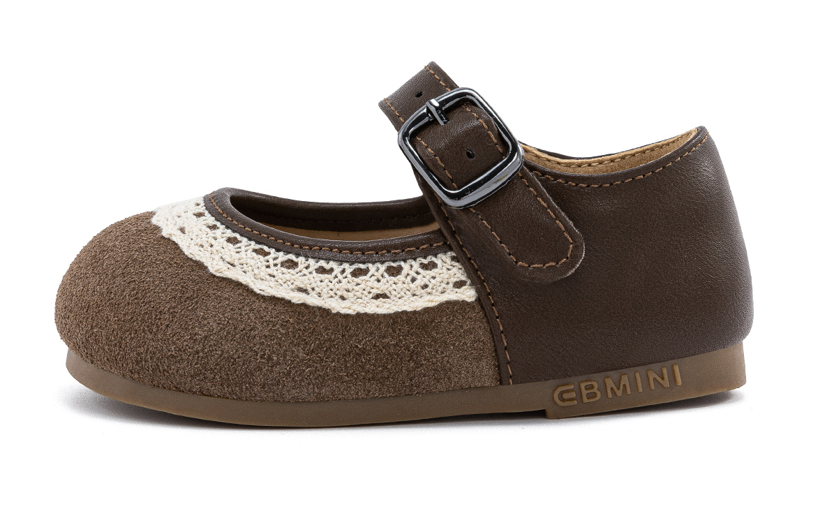 

Скользоустойчивые противоударные дышащие легкие амортизирующие низкие детские ботиночки для малышей EBMINI, коричневый