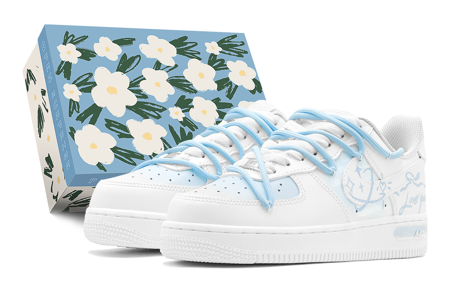 

Nike Air Force 1 Air Force 1, романтический подарок, мечта, любовь, освежающие низкие кроссовки для скейтбординга, мужские небесно-голубые