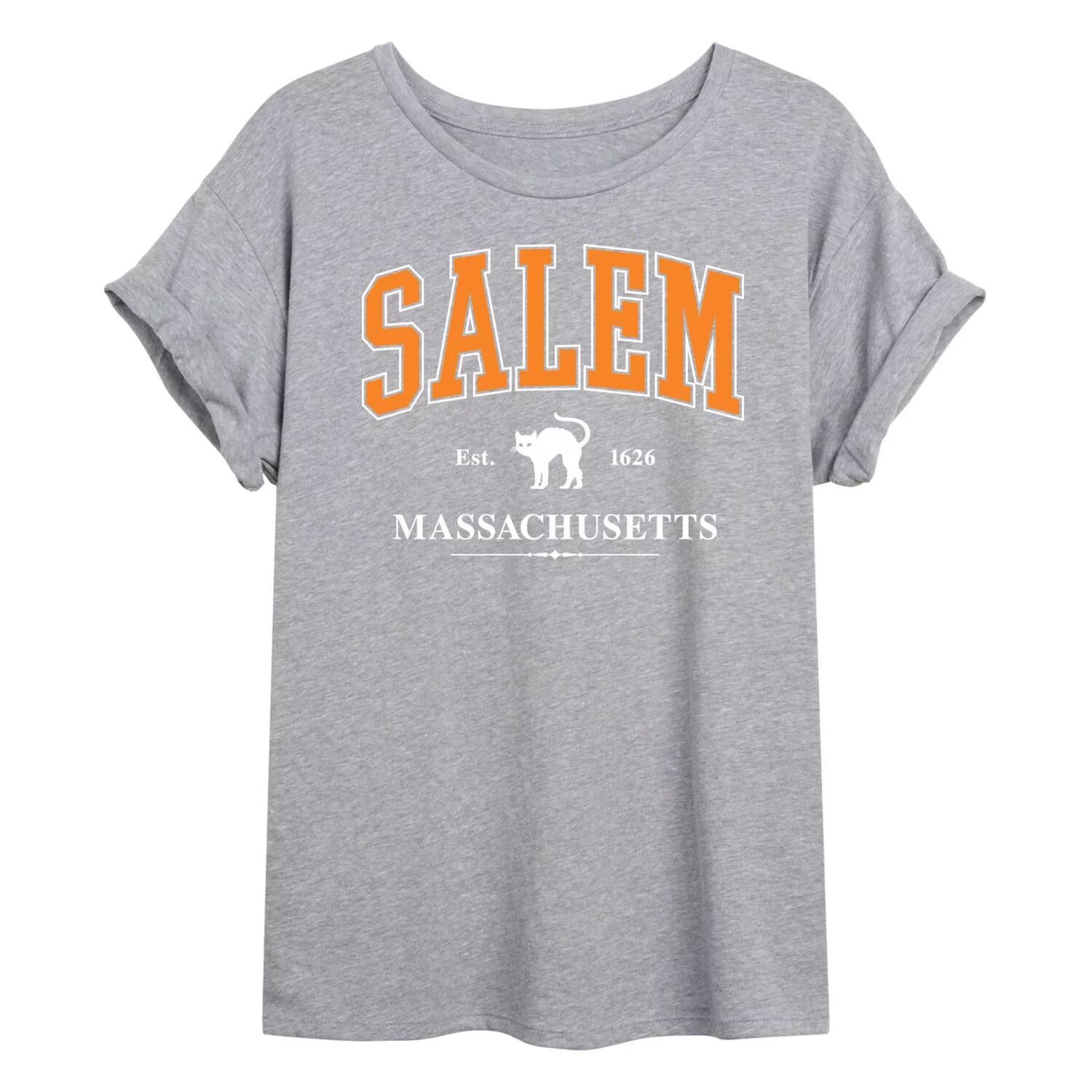 

Струящаяся футболка студенческой команды Salem Massachusetts для юниоров Licensed Character, серый