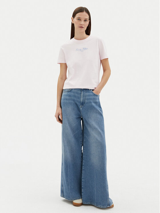 Футболка обычного кроя WW0WW45428 Tommy Hilfiger, розовый — фото 2