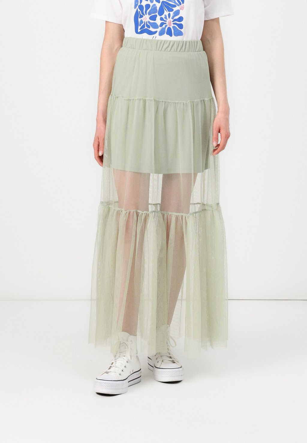 

Длинная юбка ONLTULLA LONG SKIRT BOX ONLY, оливковый