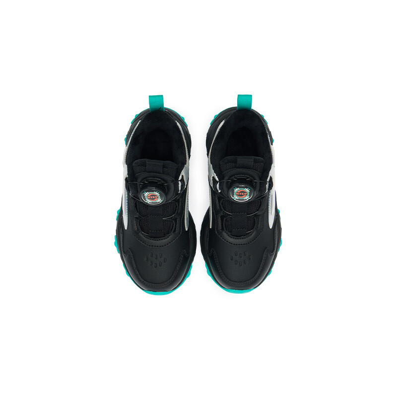 Кроссовки XTEP Kids Lifestyle Shoes PS Mid-top Black/New Metal Silver/Green, черный — фото 3