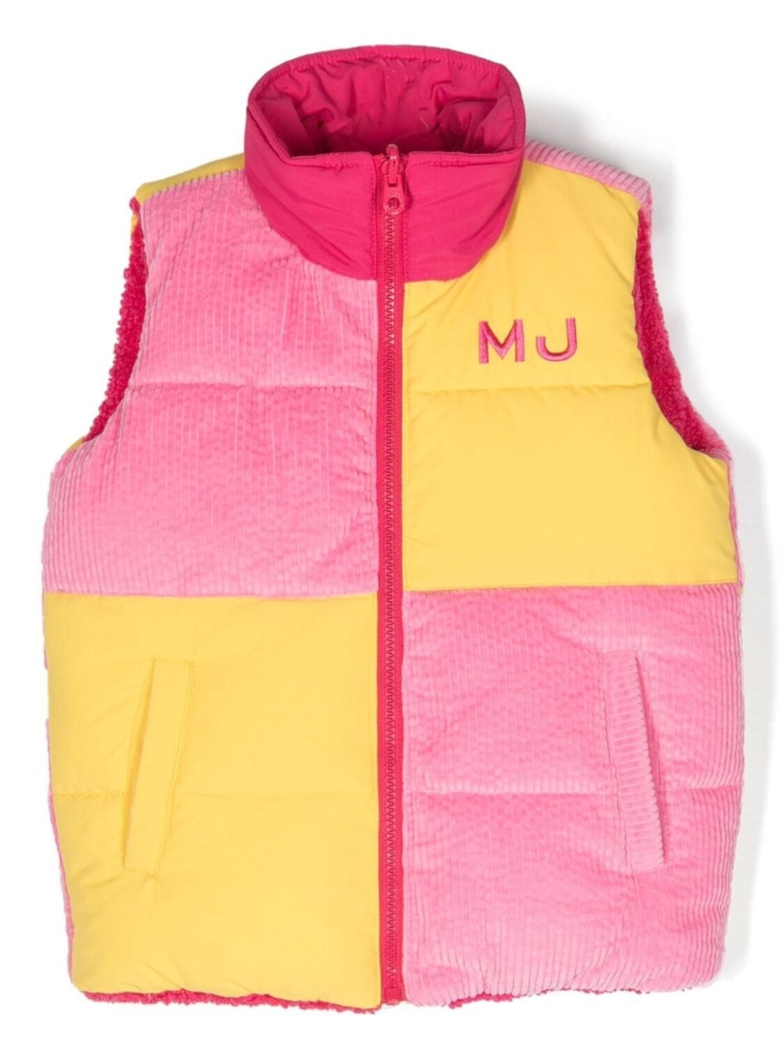 

Marc Jacobs Kids двусторонний пуховик с вышитым логотипом, розовый