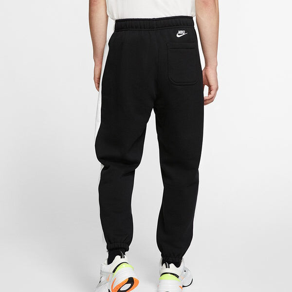 Брюки sportswear jdi embroidered alphabet contrasting colors fleece knit bundle feet sports long pants black Nike, черный — фото 4