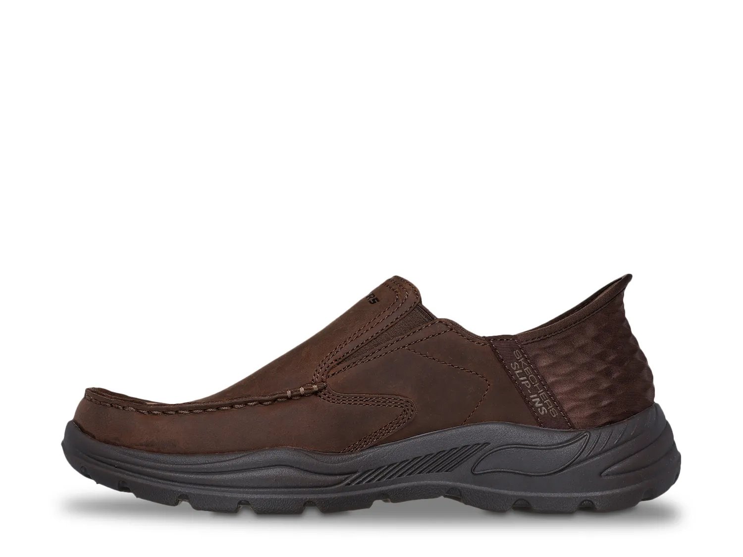 Слипоны Skechers Hands Free Slip-ins Arch Fit Motley Milo Slip-On, Cocoa Brown Leather — фото 2