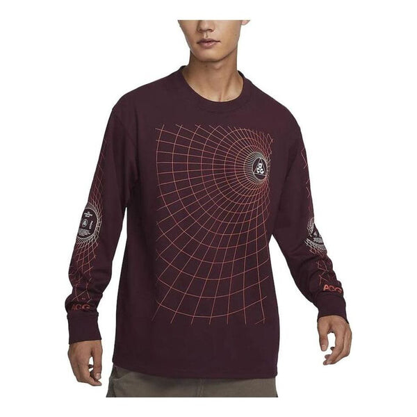 

Футболка acg manhole long sleeve t-shirt 'burgundy' Nike, бургундия