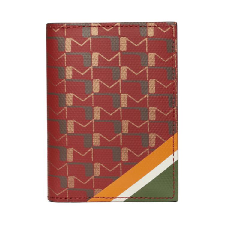 

Moynat Холщовый и полосатый жаккардовый принт картхолдер мужской красный зеленый оранжевый