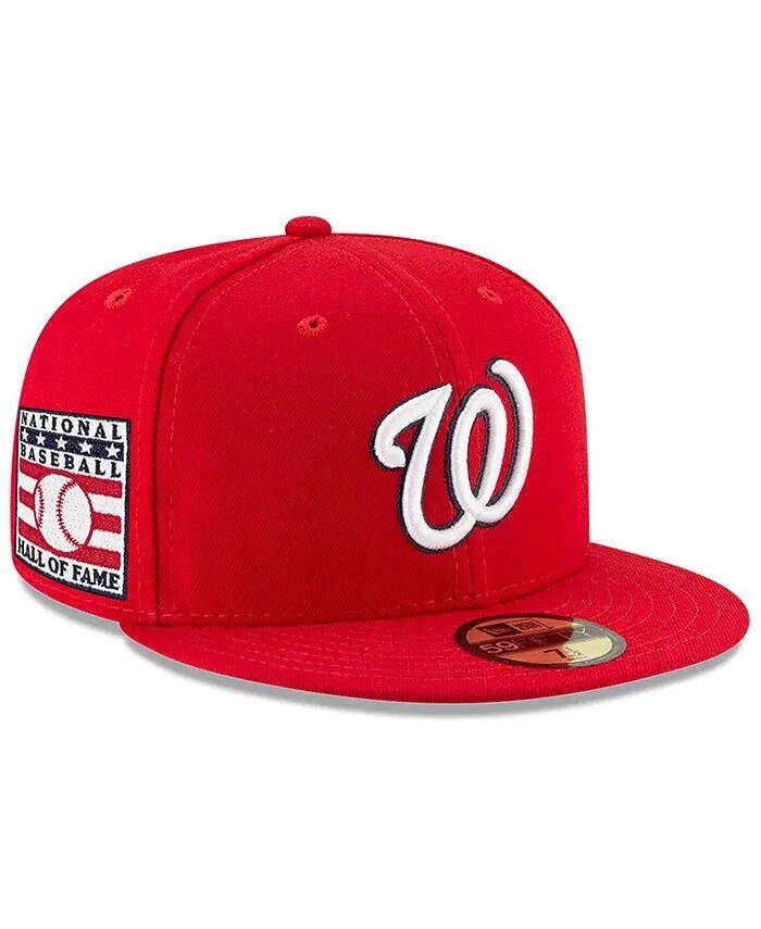 

Мужская красная приталенная шляпа Washington Nationals National Baseball Fame 59FIFTY New Era, красный
