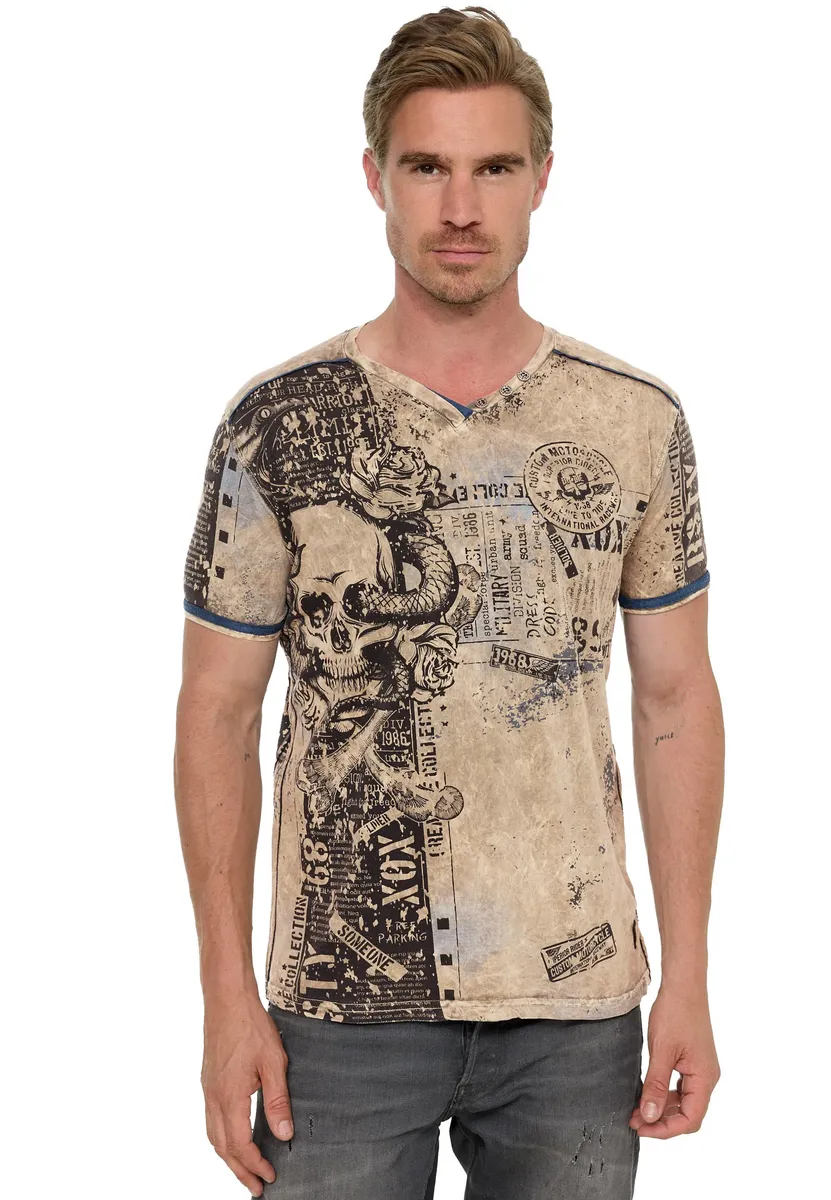 

Футболка Rusty Neal " Rusty Neal T-Shirt" с классным принтом по всей поверхности, зеленый