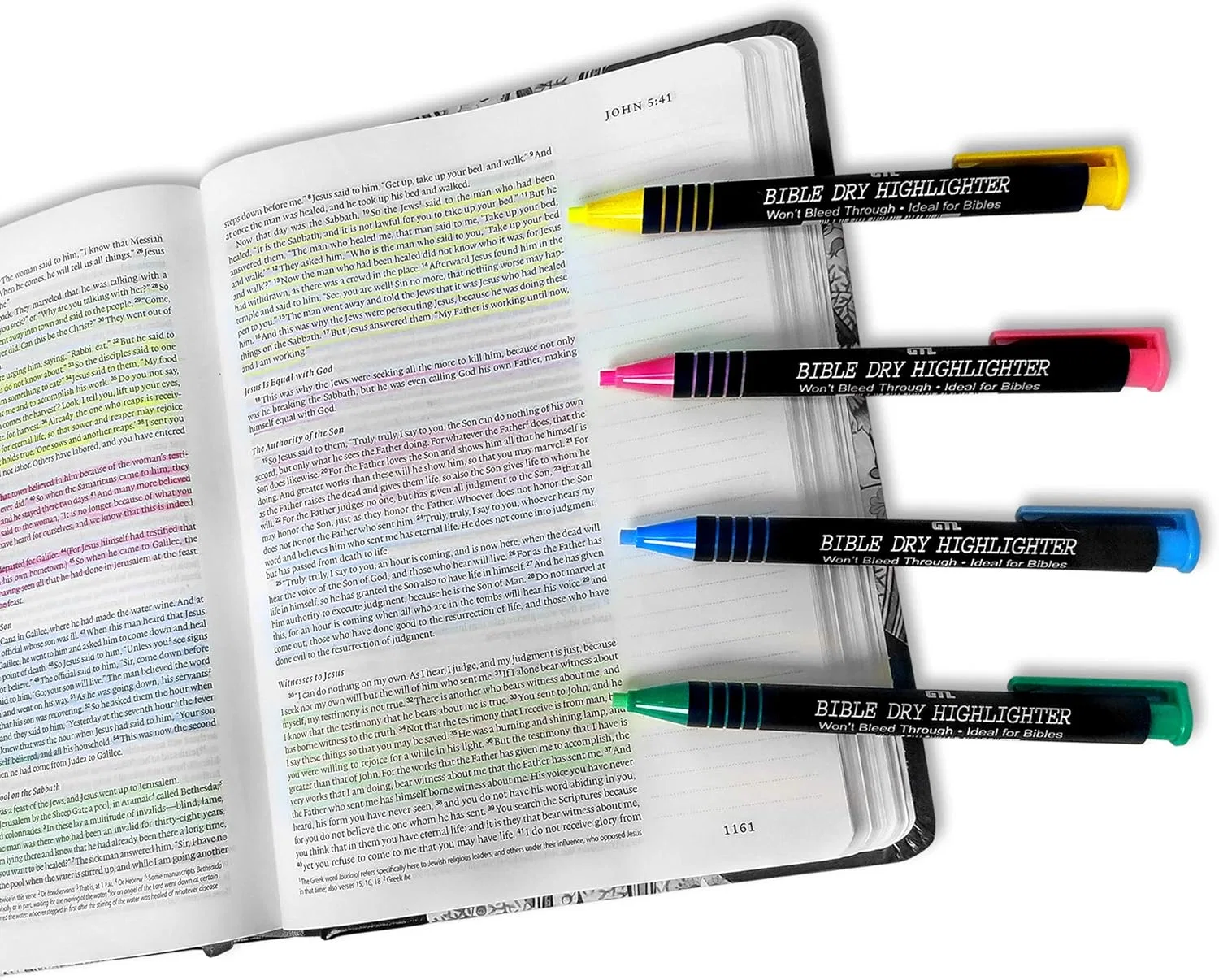Хайлайтер Bible Dry Highlighter, G.T. Luscombe Company, 12 шт., желтый G.T. Luscombe Company, Inc. — фото 3