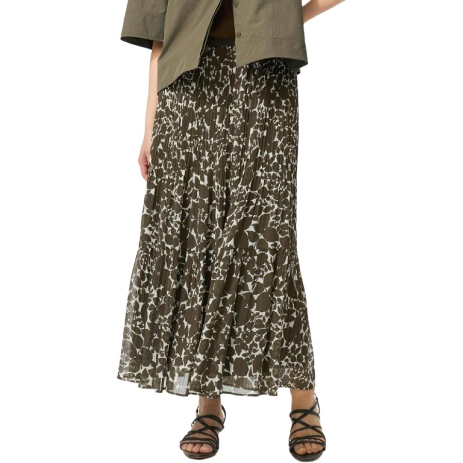 

Повседневная длинная юбка женская UNIQLO, темно-оливковый