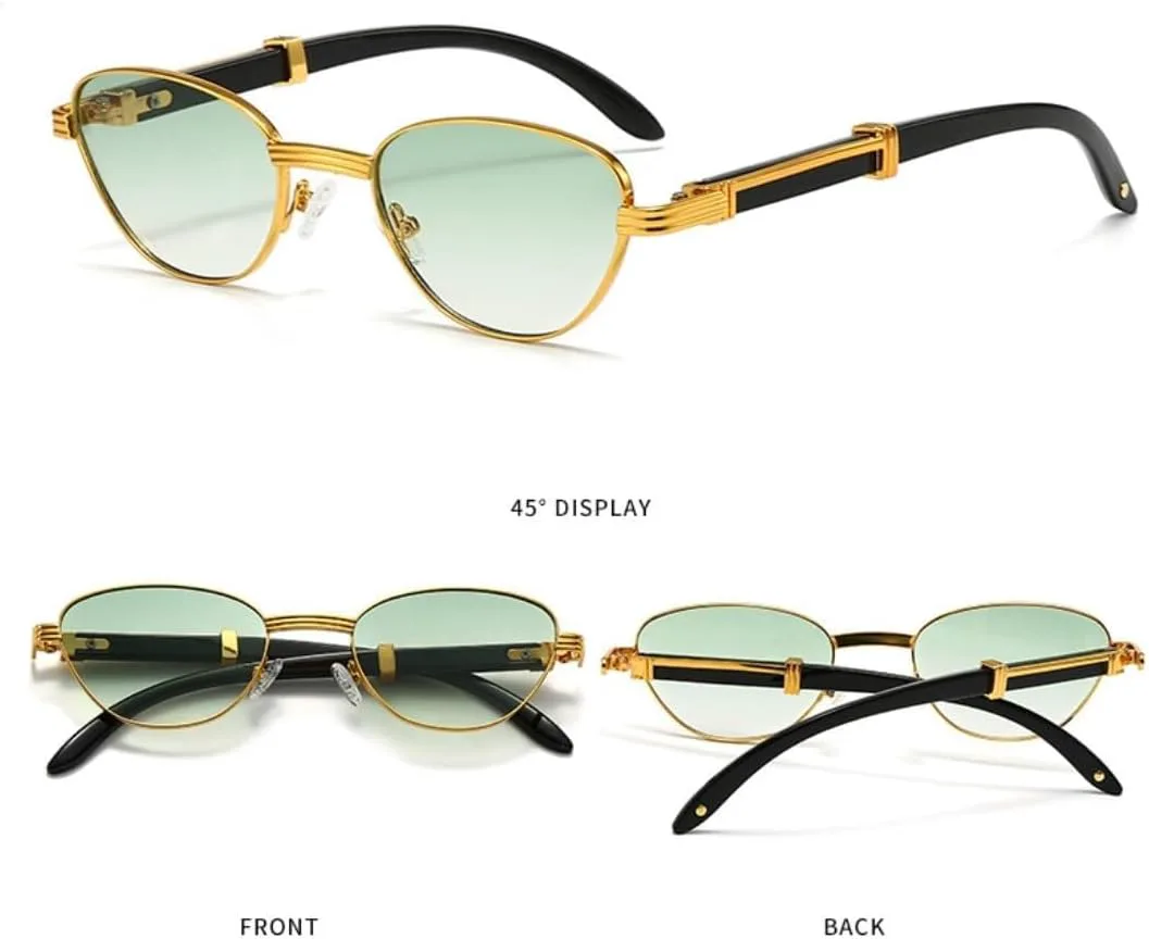 

Солнцезащитные очки с защитой UV400 | Градиентные линзы "кошачий глаз" | Для женщин и мужчин | Для занятий спортом на открытом воздухе и вождения LXLHWN, Golden Gray