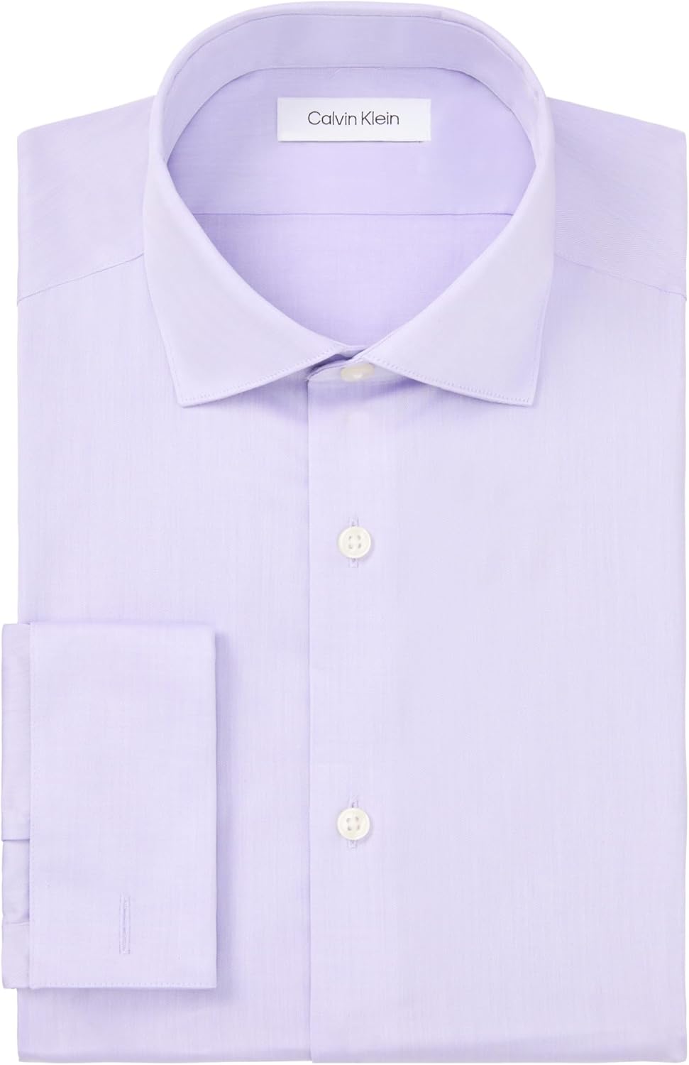 Мужская рубашка Calvin Klein Slim Fit с нескользящим воротником-«елочкой», Lilac — фото 3