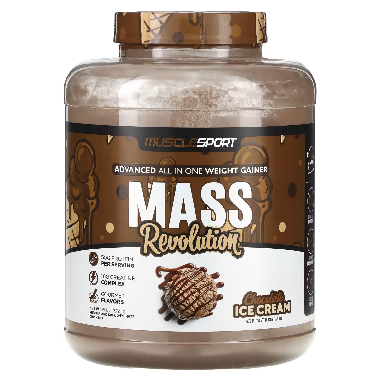 

Mass, Revolution, шоколадное мороженое, 6 фунтов (2721 г) Musclesport