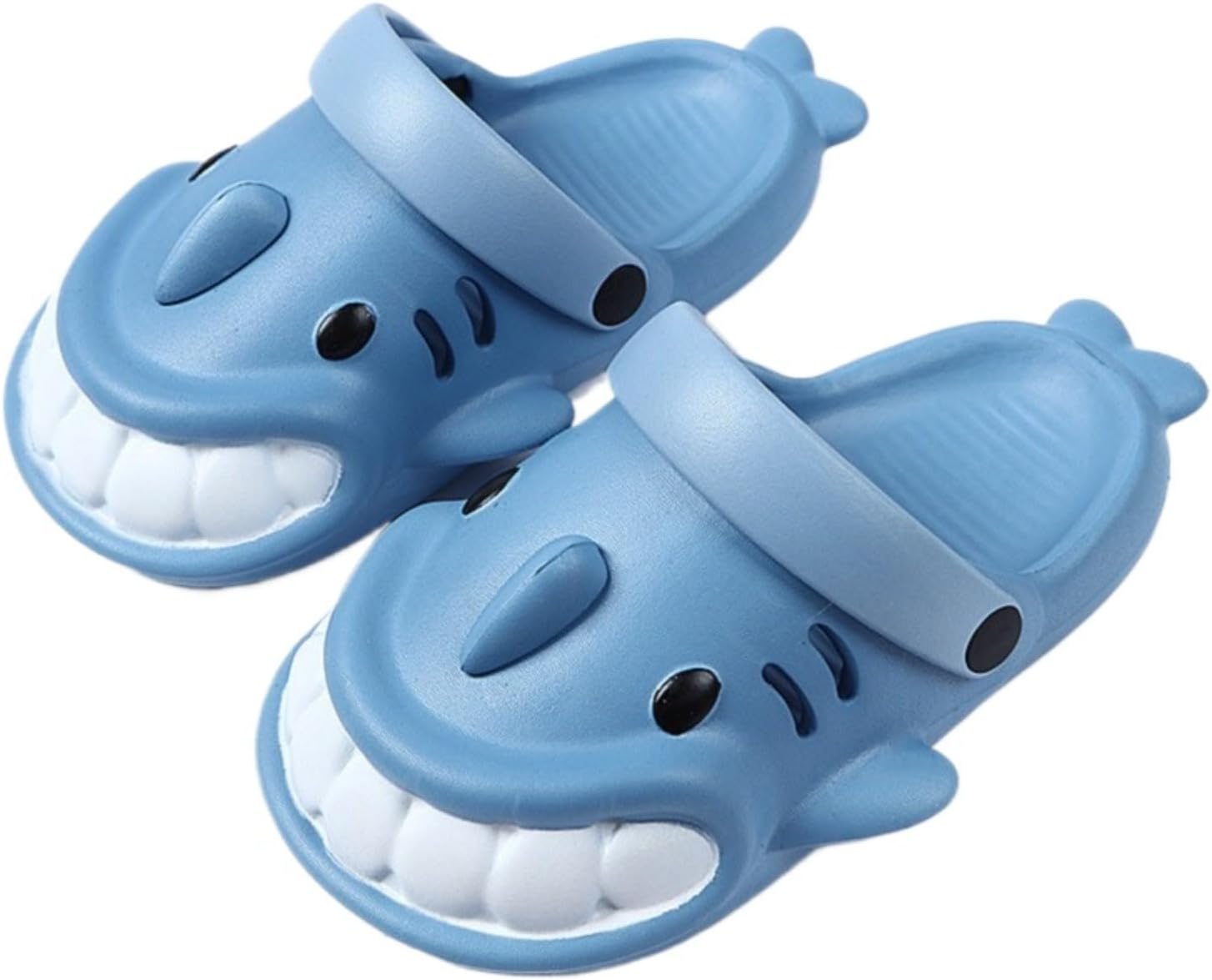 

Женские шлепанцы с мультяшными акулами: одновременно уродливые и милые. Мужские летние шлепанцы на толстой подошве с имитацией какашки и противоскользящим носком Azttoztto, синий