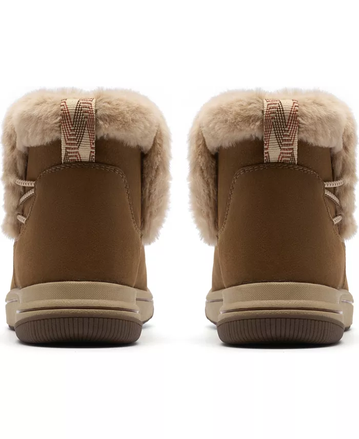 Женские ботильоны Breeze из искусственного меха Clarks, коричневый — фото 3