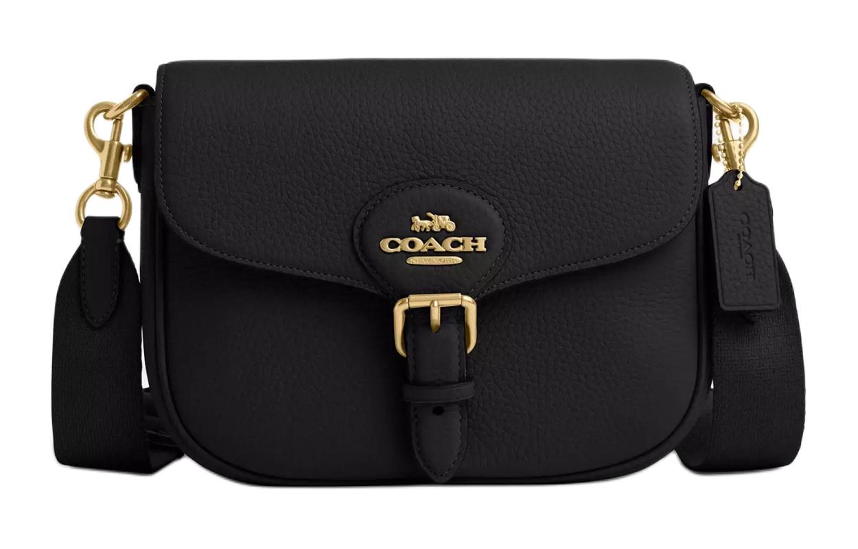 

COACH Мягкая кожаная седельная сумка Амелия