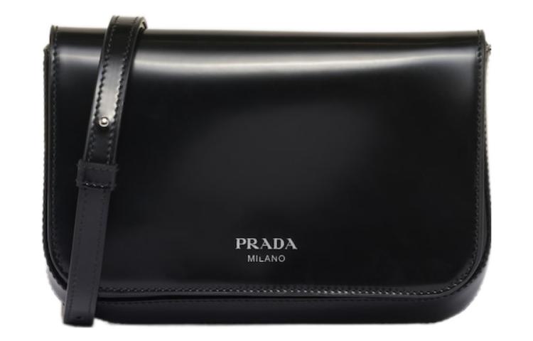 

Кожаная наплечная сумка, мини-кроссбоди черная мужская PRADA
