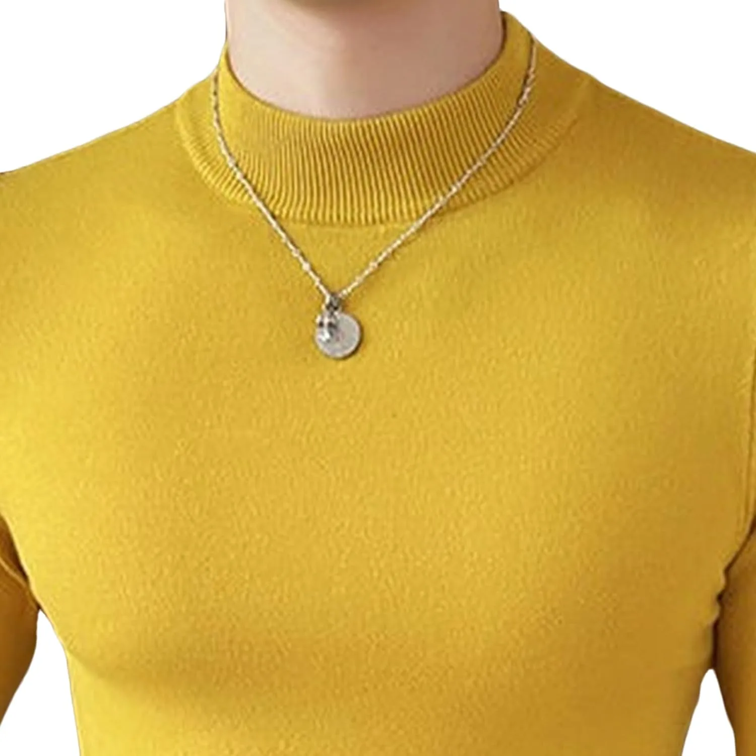 Мужской свитер Slim Fit с полуворотником — фото 4