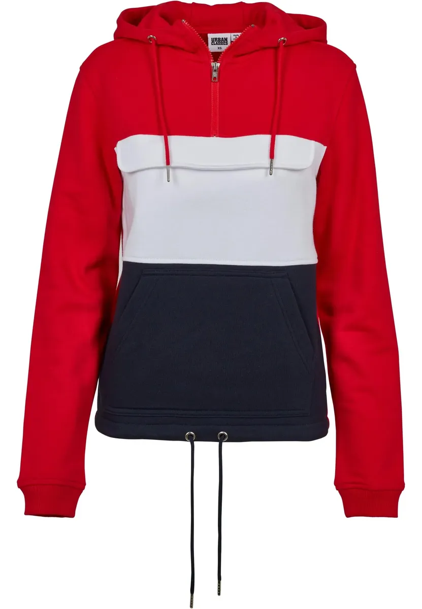 

Свитер с круглым вырезом URBAN CLASSICS " Urban Classics Women's Color Block Sweat Pullover Hoody", красный