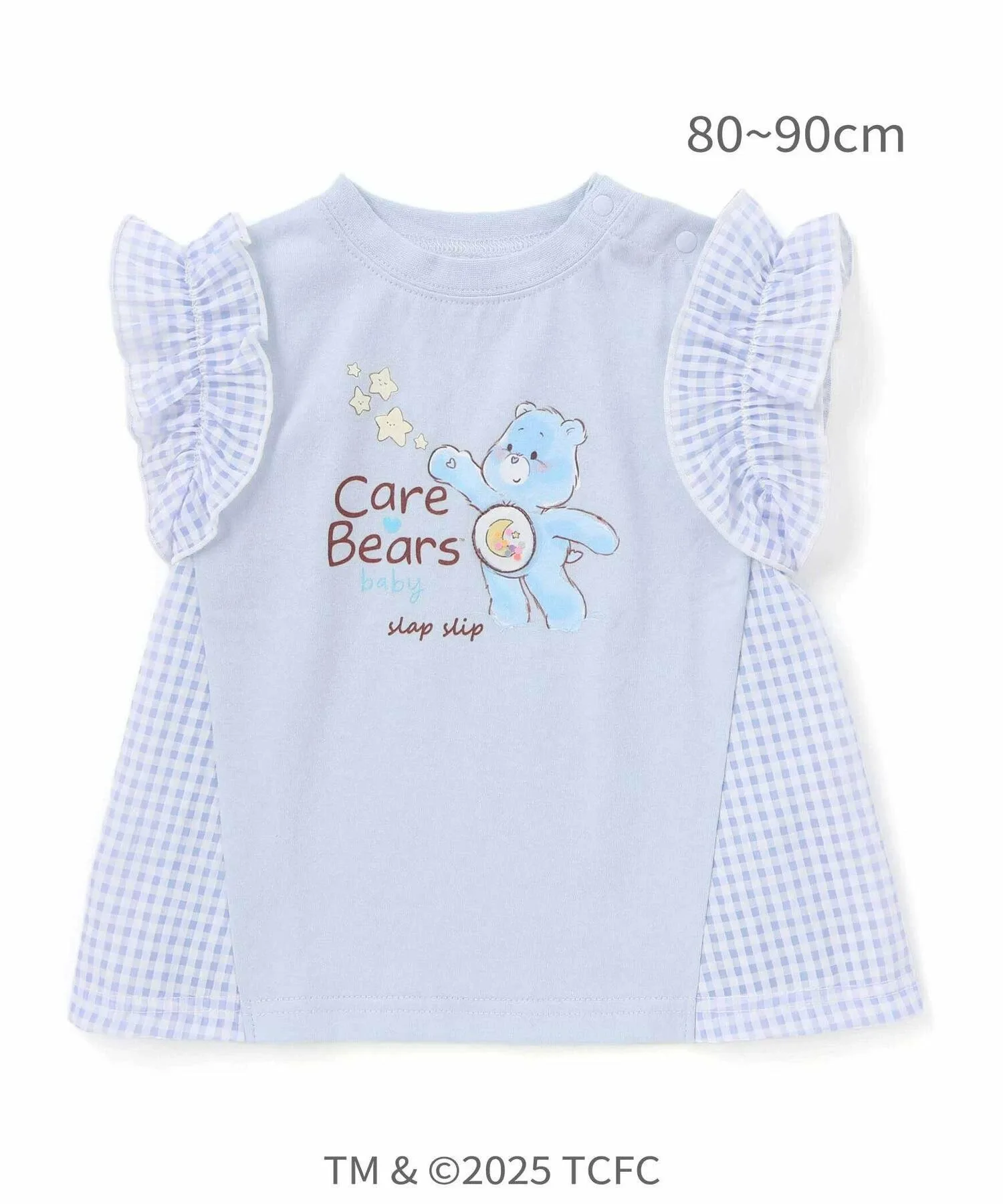 Футболка Care Bears *SLAP SLIP с иллюстрацией, рукавами с завязками по бокам и оборками (80-130 см), Blue — фото 3