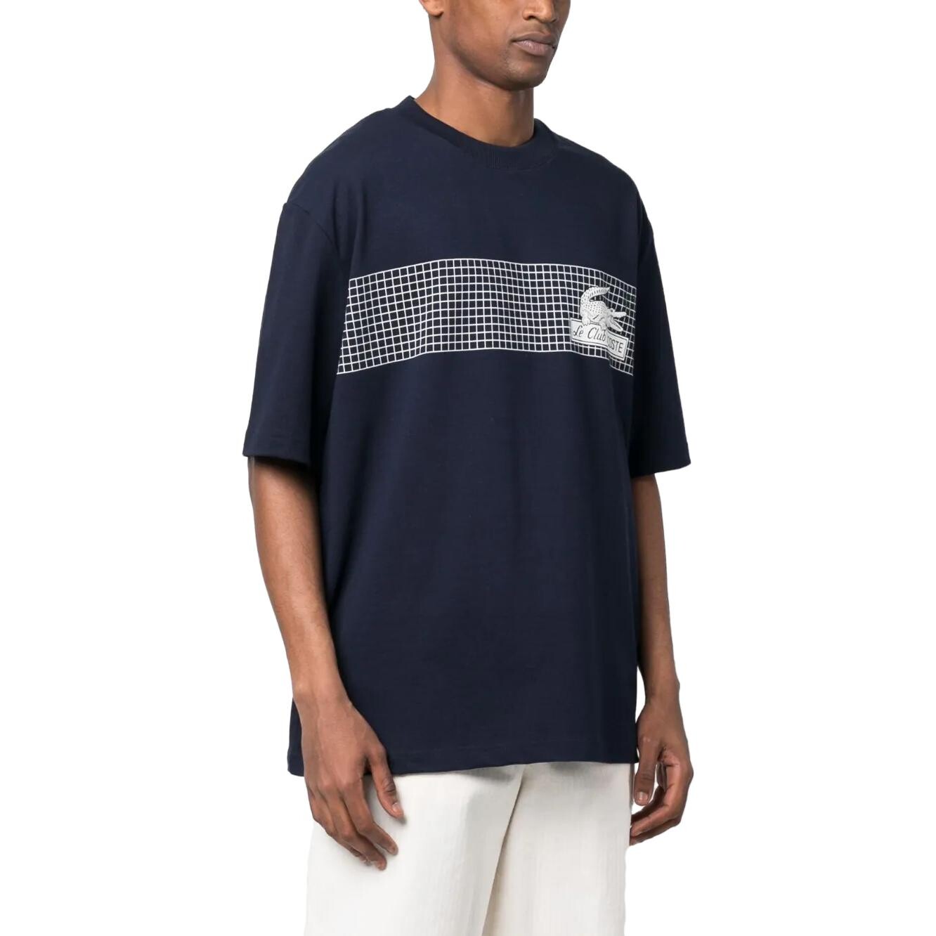 Футболка мужская темно-синяя Lacoste, темно-синий — фото 4
