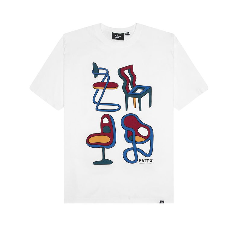

Футболка Parra Unreasonable Chairs T-Shirt 'White', белый