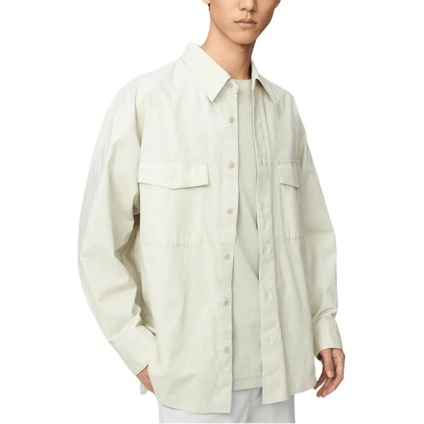 Рубашка Unisex U Collection SS26 UNIQLO, светло-бежевый