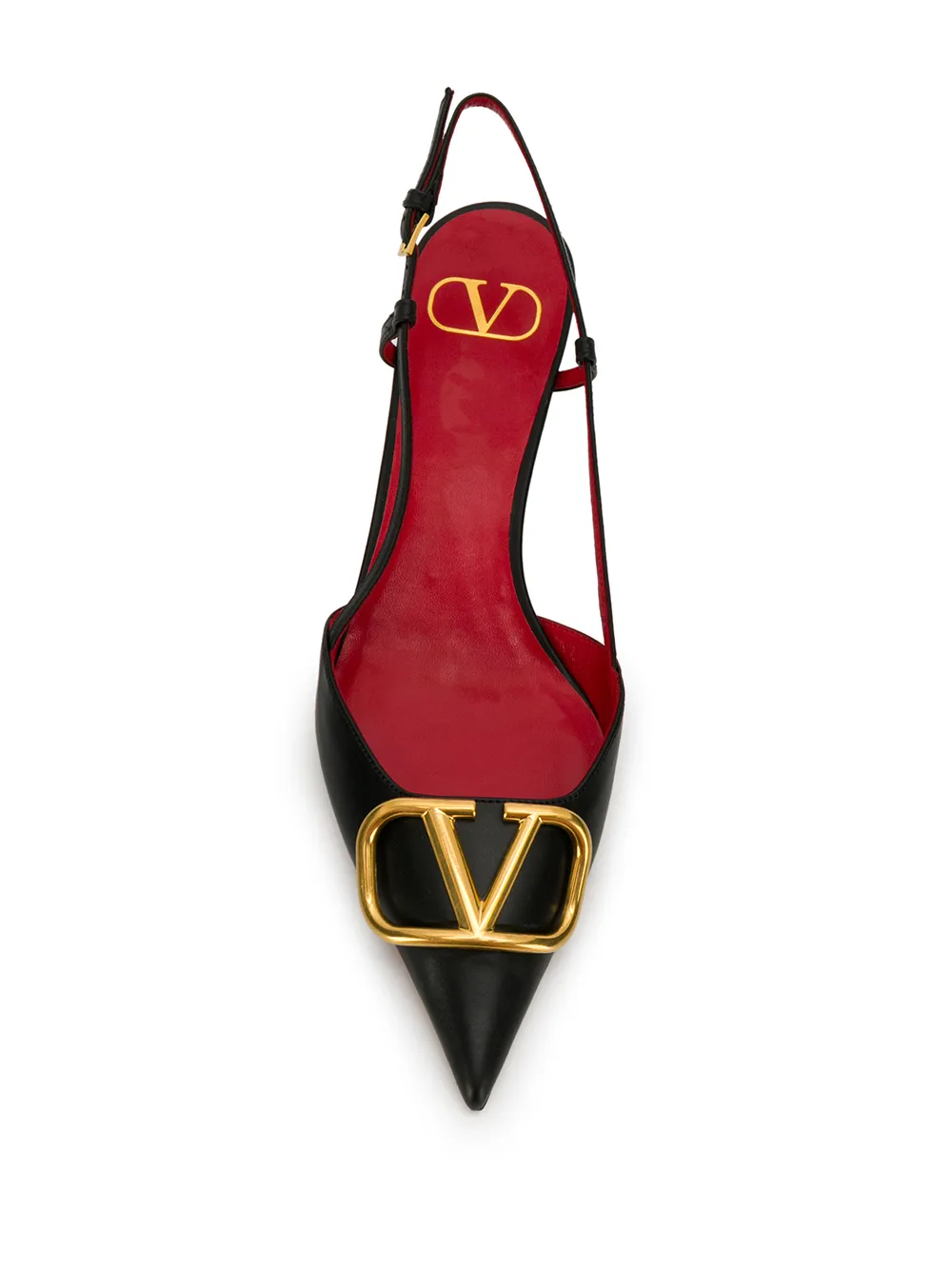 Туфли с ремешком на пятке и логотипом VLogo Signature VALENTINO GARAVANI, черный — фото 4
