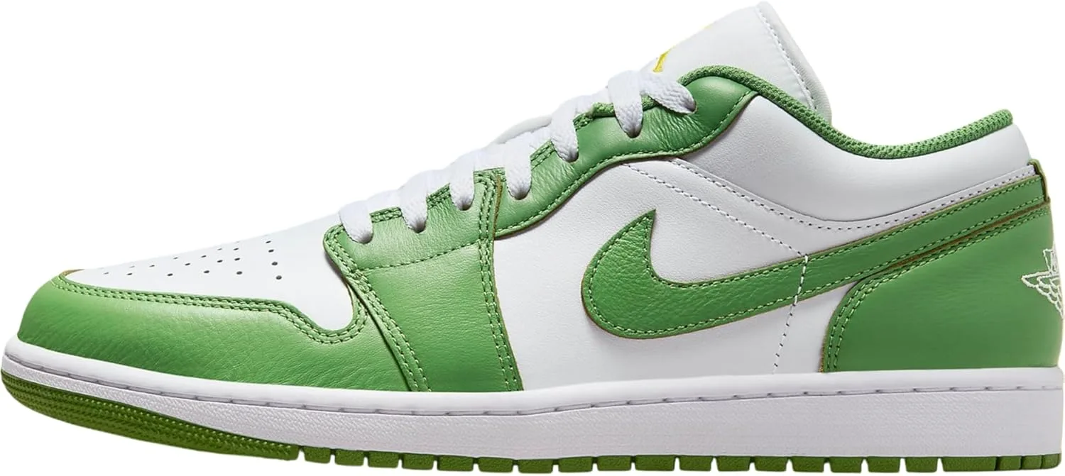 Мужские кроссовки Jordan 1 Low SE White/Chlorophyll-Lightening (HF4823 100), белый