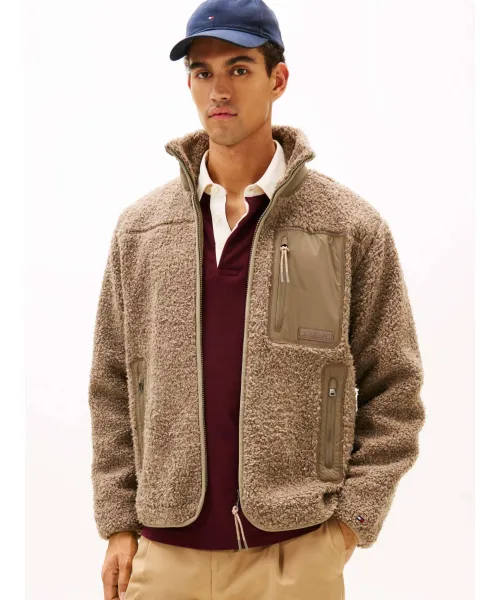 

Толстовка Тедди Regular fit Tommy Hilfiger, коричневый
