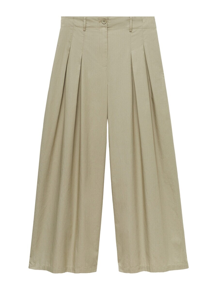 

Брюки со складками спереди MANGO Loose fit Pleat-Front Pants NOELIA, хаки