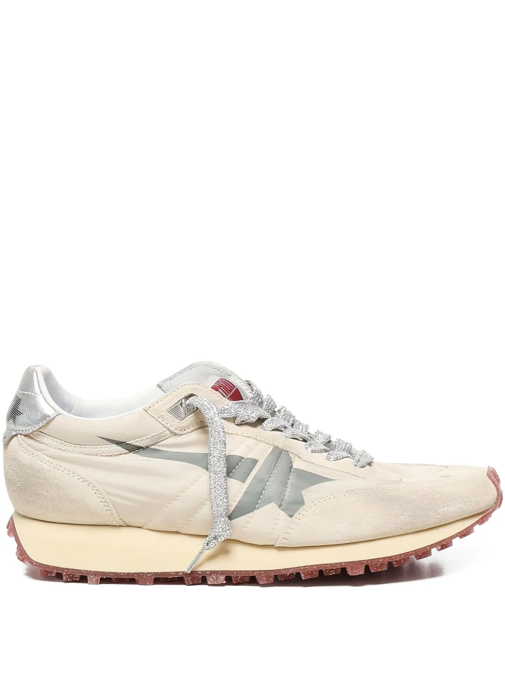 

Кроссовки Marathon с эффектом металлик GOLDEN GOOSE, нейтральный