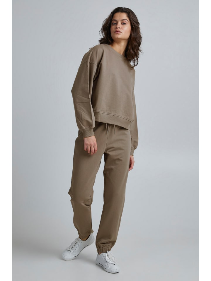 

ICHI Повседневные брюки IHVEA свободного кроя, цвет «Дрифтвуд»