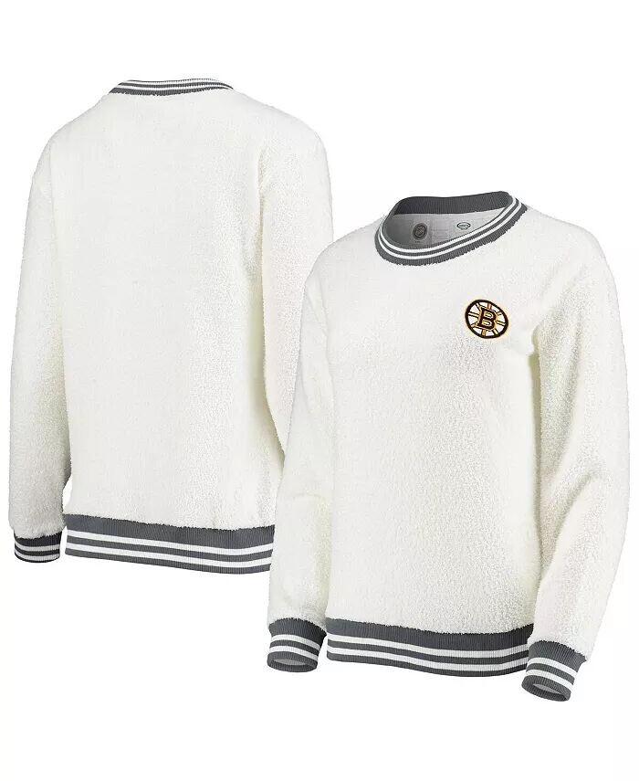 

Женская кремово-угольная толстовка Boston Bruins Granite Sherpa Concepts Sport