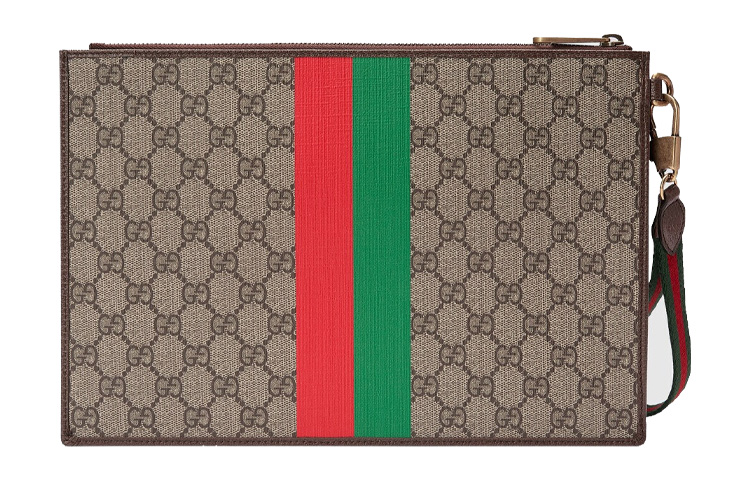 Сумка-клатч из кожи с канвасом GUCCI Ebony/Brown — фото 3