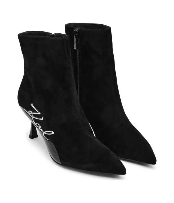 Ботильоны Sienna из кожи на шпильке Karl Lagerfeld, черный — фото 3