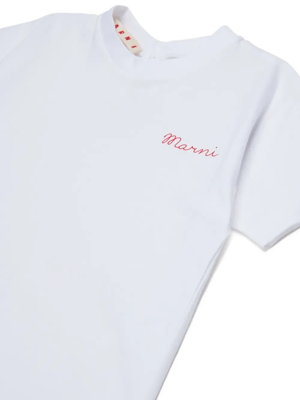 Футболка с вышитым логотипом Marni Kids, белый — фото 3