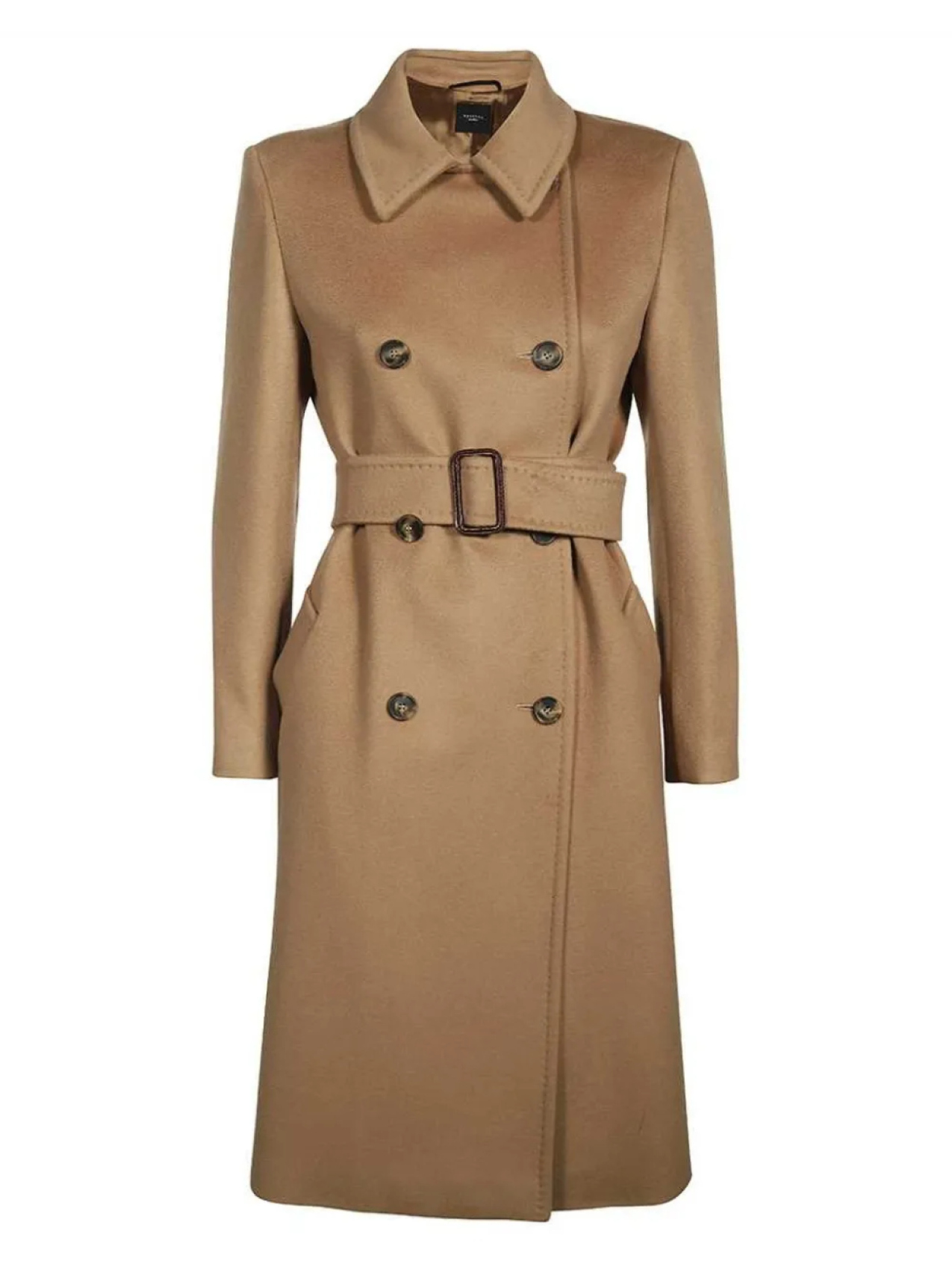 

Двубортное пальто Weekend Max Mara, коричневый