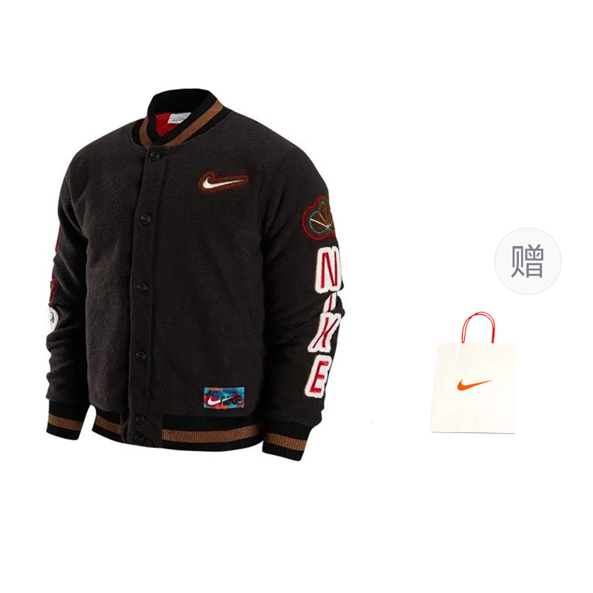 

Бейсбольная куртка CNY Collection Unisex Black + подарочный пакет Nike