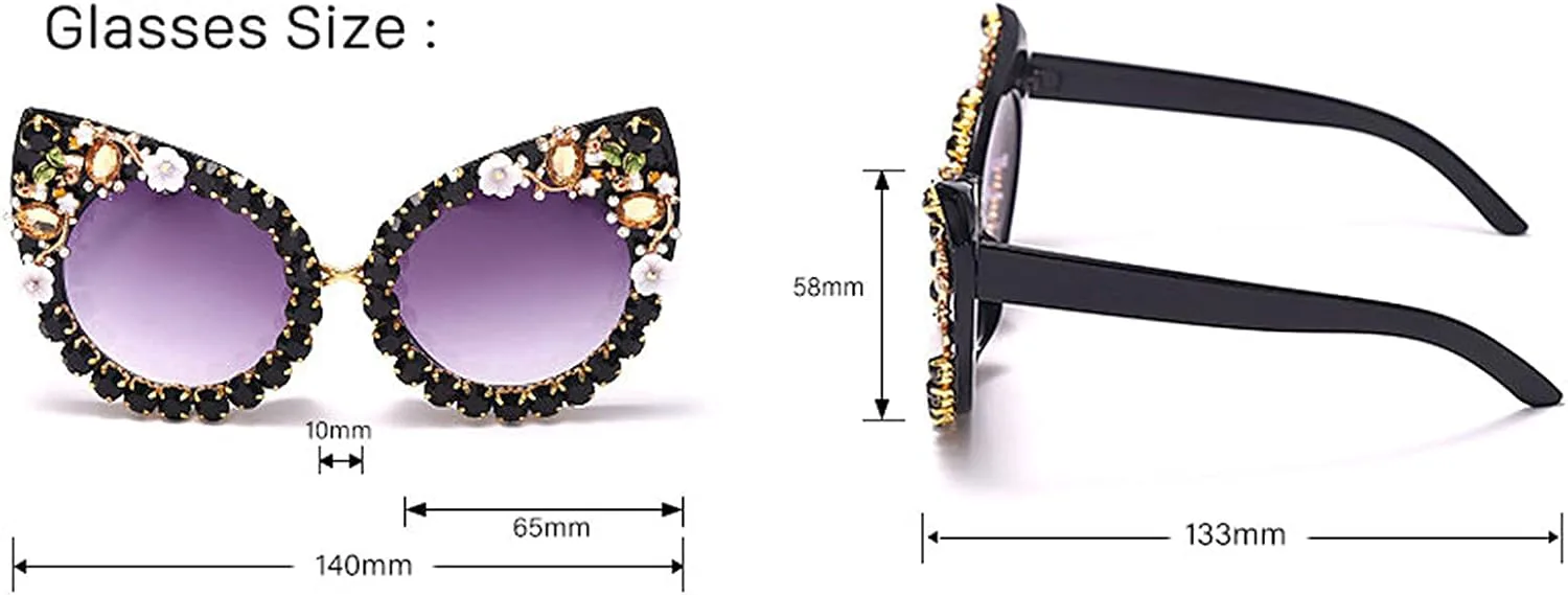 

Солнцезащитные очки Willochra Vintage Cat Eye Diamond Sunglasses Women Luxury Colorful Rhinestones Sunglasses Retro Crystal Eyewear Shades UV400 (red), Red