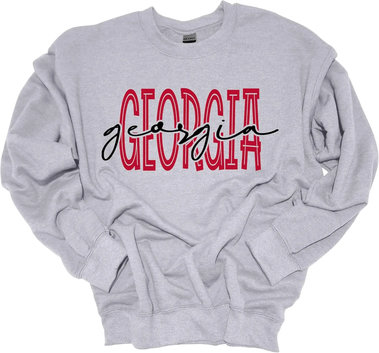 

Толстовка Trenz Shirt Company Georgia Football Georgia Cursive Unisex Fit Crewneck