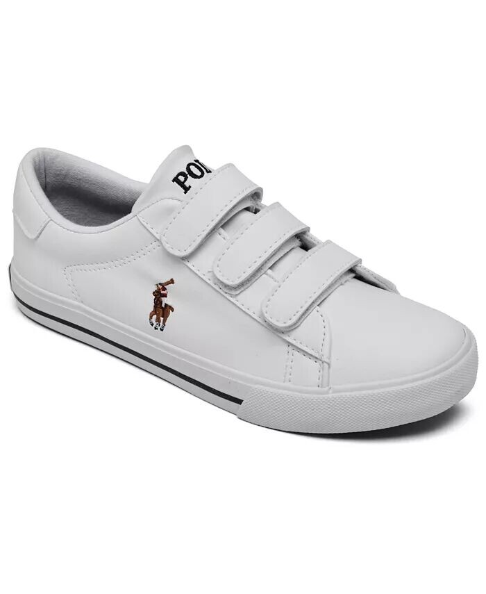 

Повседневные кроссовки Little Boys Easten II EZ с регулируемым ремешком от Finish Line Polo Ralph Lauren, белый