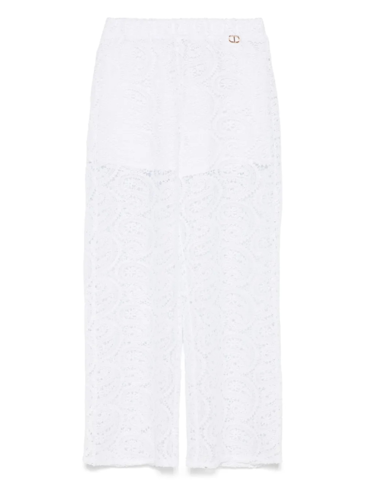 

Кружевные брюки TWINSET Kids, белый