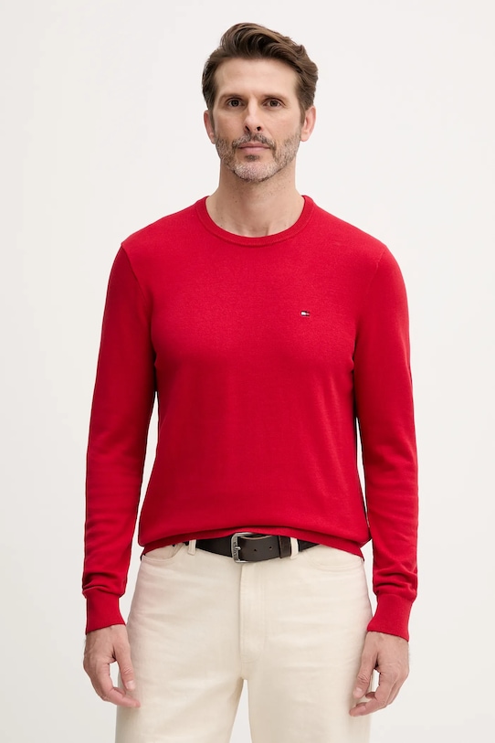 

Хлопковый свитер Tommy Hilfiger, красный