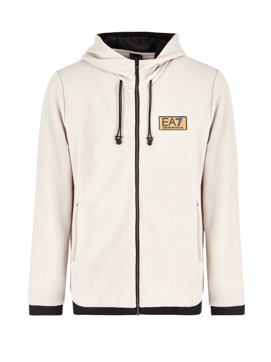 

Толстовка с капюшоном на молнии EA7 Emporio Armani Zip-Up Hoodie, бежевый