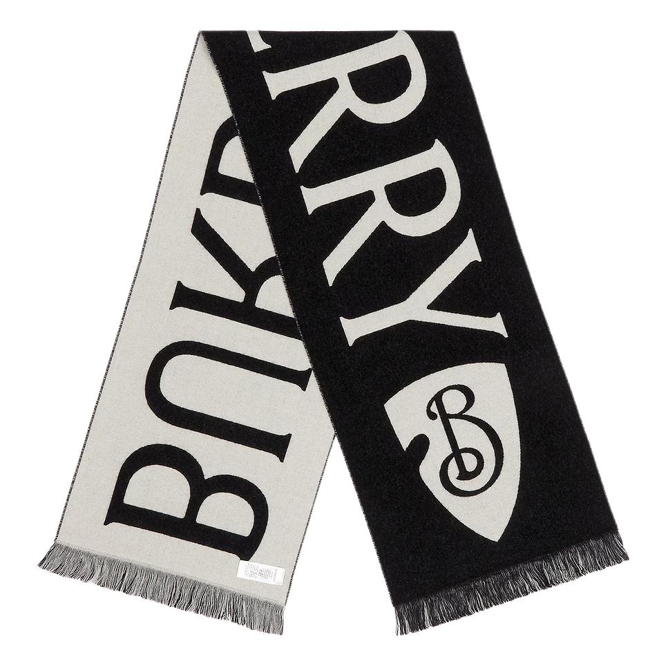

Burberry Шерстяной вязаный шарф мужской черный, Black