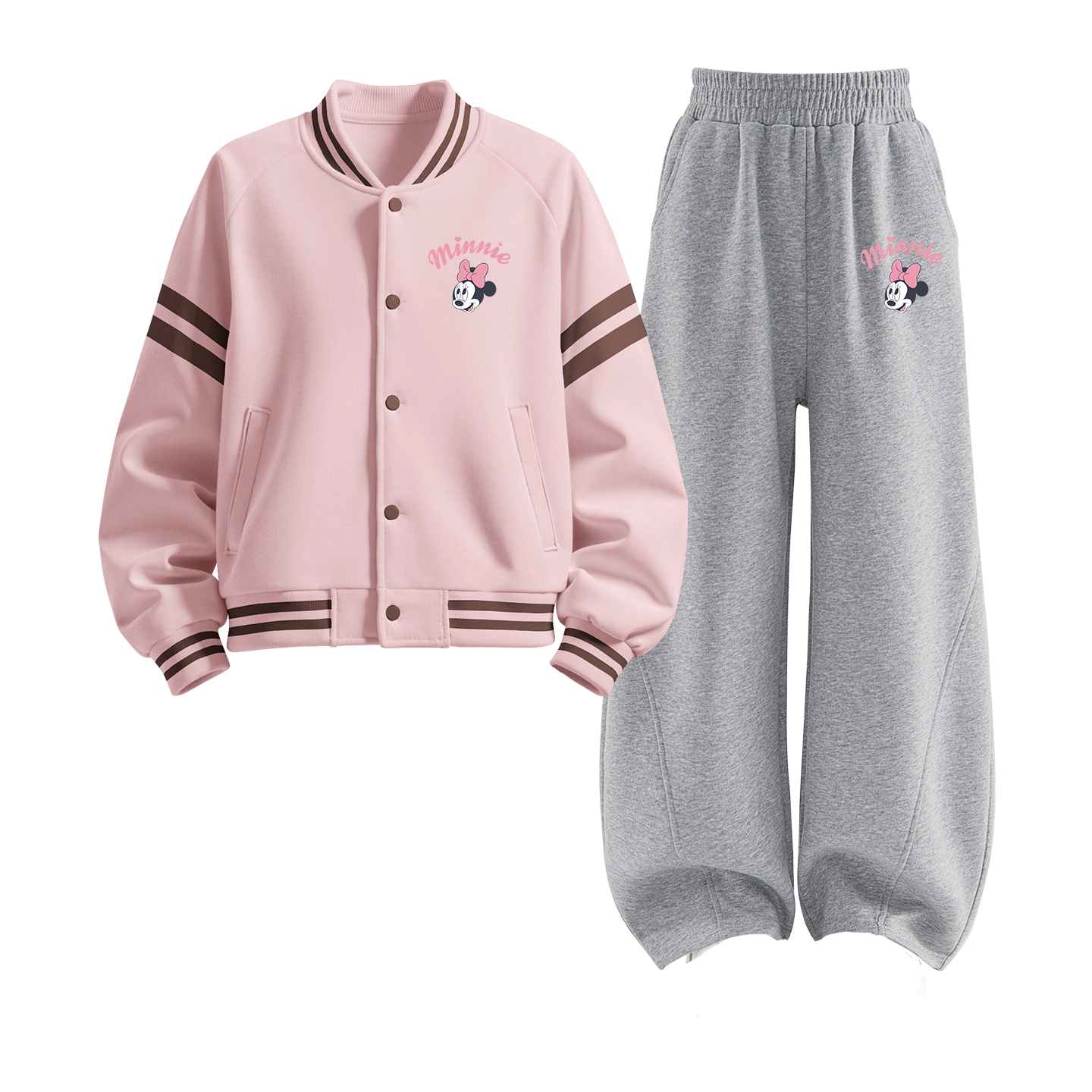 

Детская повседневная спортивная одежда Disney, розовый